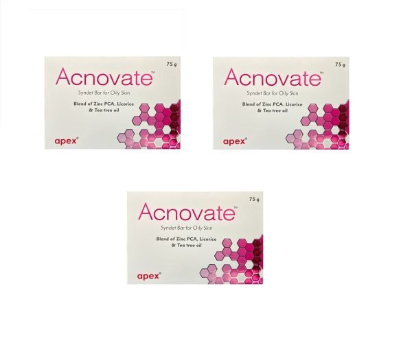 acnovate syndet bar for oily skin face soap