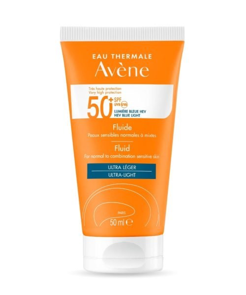 avene very high protection SPF 50 sunscreen fluid for normal to combination sensitive skin sunscreen