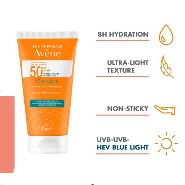 Avene Very High Protection Sunscreen SPF 50+ Cleanance For Oily Blemish Prone Skin anti acne
