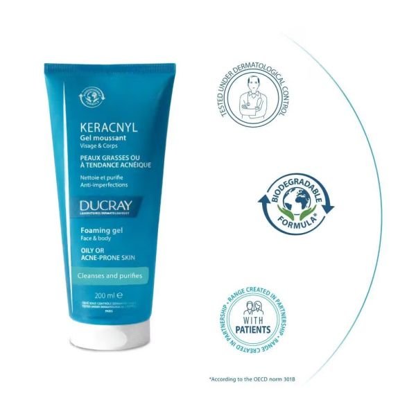 Ducray Keracnyl Foaming Gel for Oily & acne prone skin Face Wash