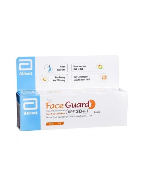 Tvaksh faceguard spf 30+ silicone sunscreen gel PA+++