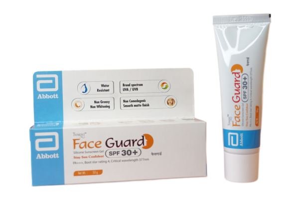 Tvaksh faceguard spf 30+ silicone sunscreen gel PA+++