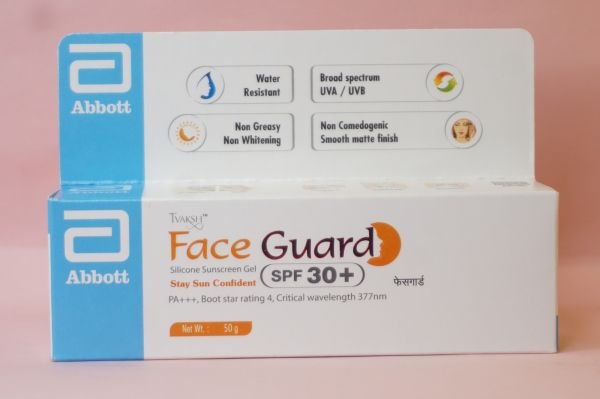 Tvaksh faceguard spf 30+ silicone sunscreen gel PA+++