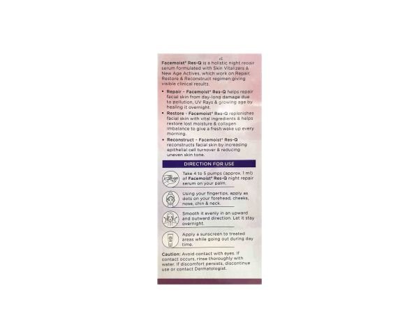 facemoist RES Q night repair serum anti aging
