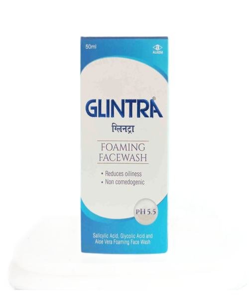 Glintra Foaming Facewash Non Comedogenic Aloe Vera Face Wash 50ml Face Wash