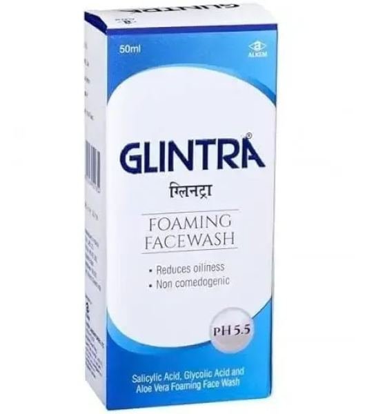 Glintra Foaming Facewash Non Comedogenic Aloe Vera Face Wash 50ml Face Wash