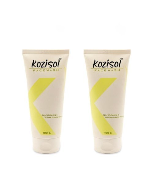 kozisol skin whitening   oily free creamy face wash 100gm skin care