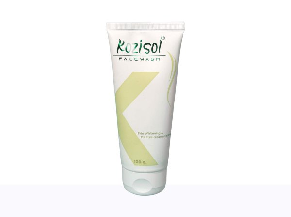 kozisol skin whitening   oily free creamy face wash 100gm face wash