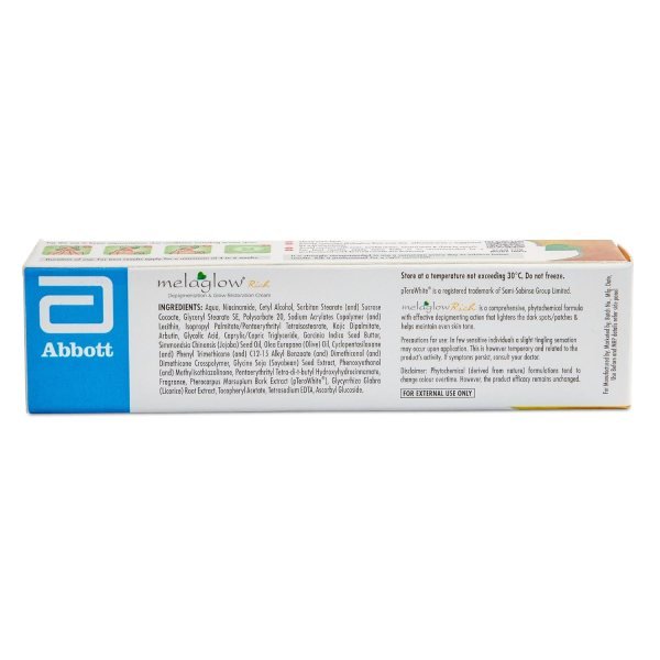 melaglow rich depigmentation & glow restoration cream  20gm face cream