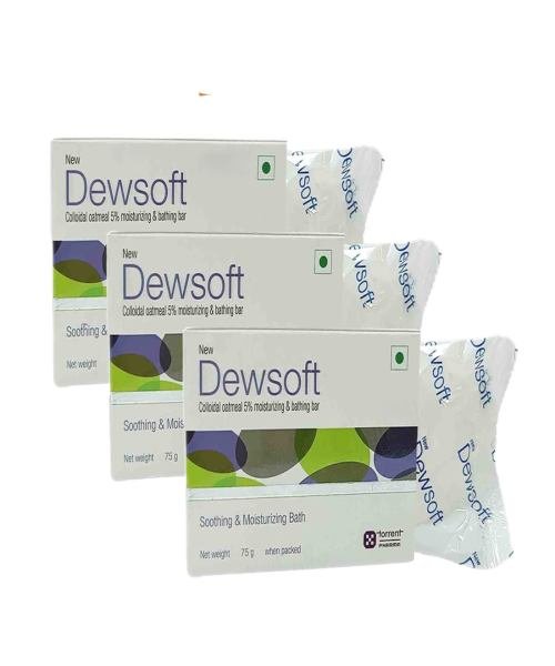 New Dewsoft Soothing & Moisturising Bathing Bar 75g body soap