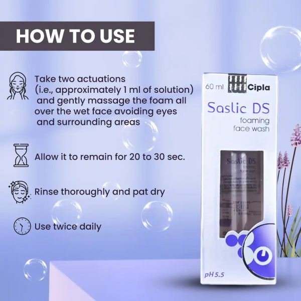 saslic ds foaming face wash 60ml Face Wash