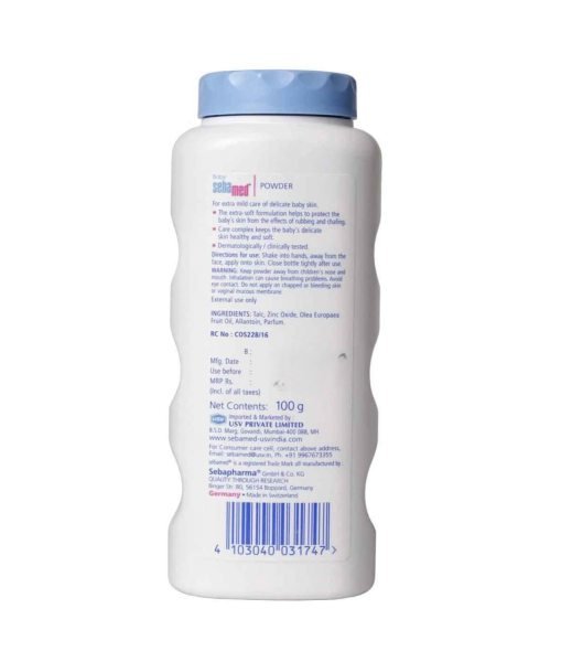 sebamed baby power with oilve oil baby powder