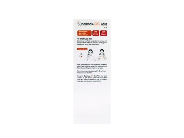 sunblock OC acne gel sunscreen SPF 55 PA    anti acne