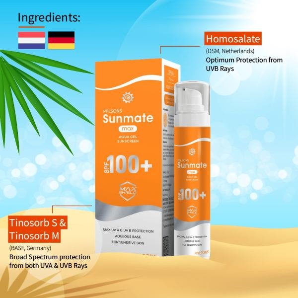 sunmate max aqua gel sunscreen SPF 100   sunscreen