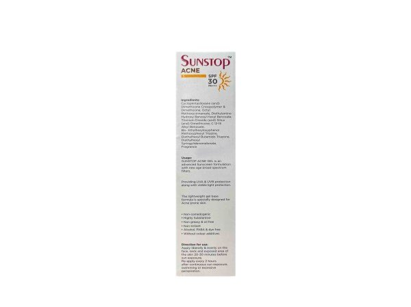sunstop acne sunscreen SPF 30 PA    30gm anti acne