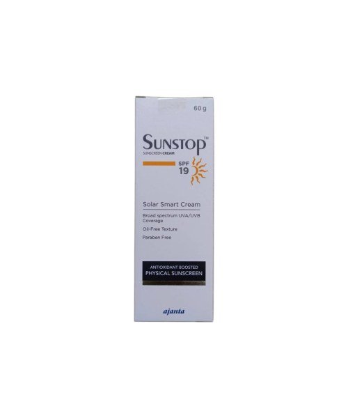 sunstop physical sunscreen cream SPF 19 - (60gm) sunscreen