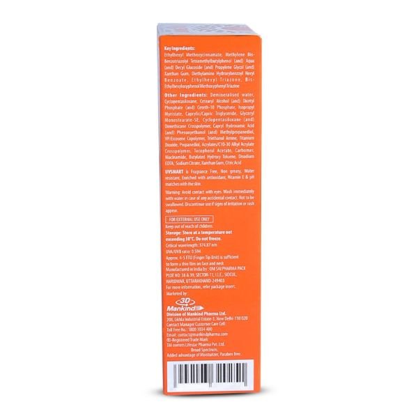 UV smart sunscreen gel SPF 40 PA     sunscreen