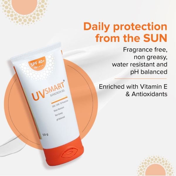 UV smart sunscreen gel SPF 40 PA     sunscreen