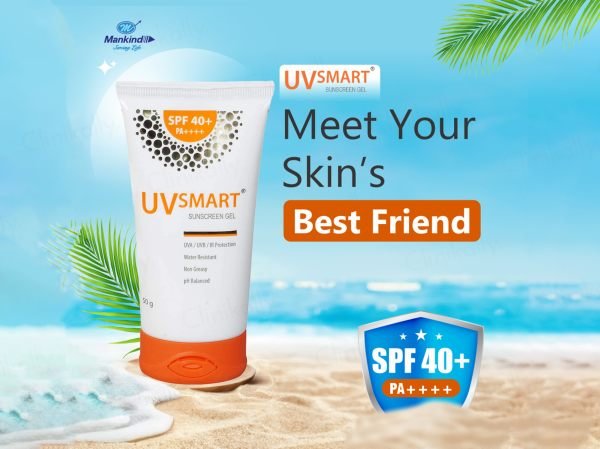 UV smart sunscreen gel SPF 40 PA     sunscreen