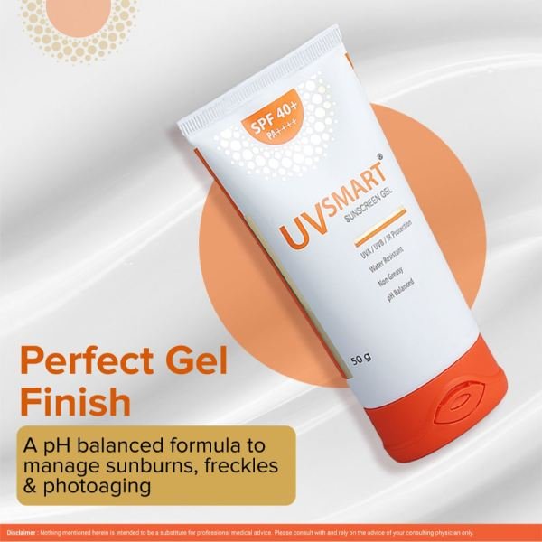 UV smart sunscreen gel SPF 40 PA     sunscreen