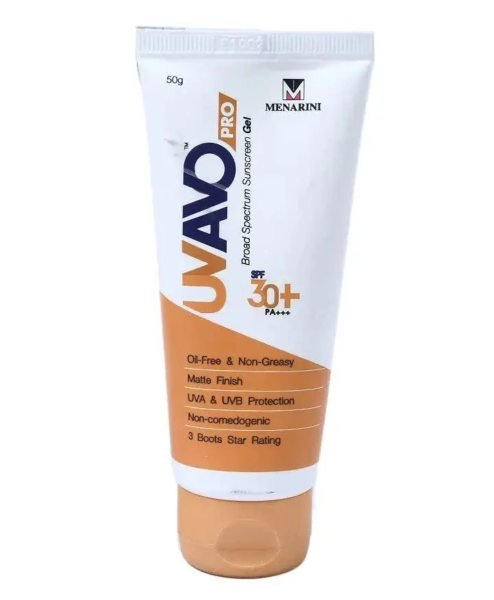 uvavo pro broad spectrum sunscreen gel SPF 30 PA      sunscreen