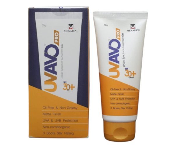 uvavo pro broad spectrum sunscreen gel SPF 30 PA      sunscreen