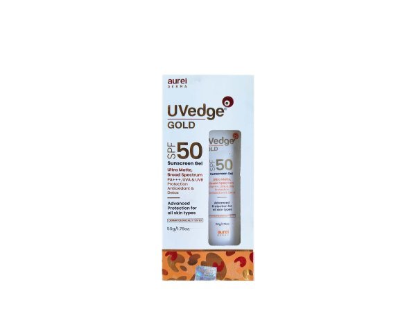 uvedge gold ultra matte sunscreen gel SPF 50 sunscreen