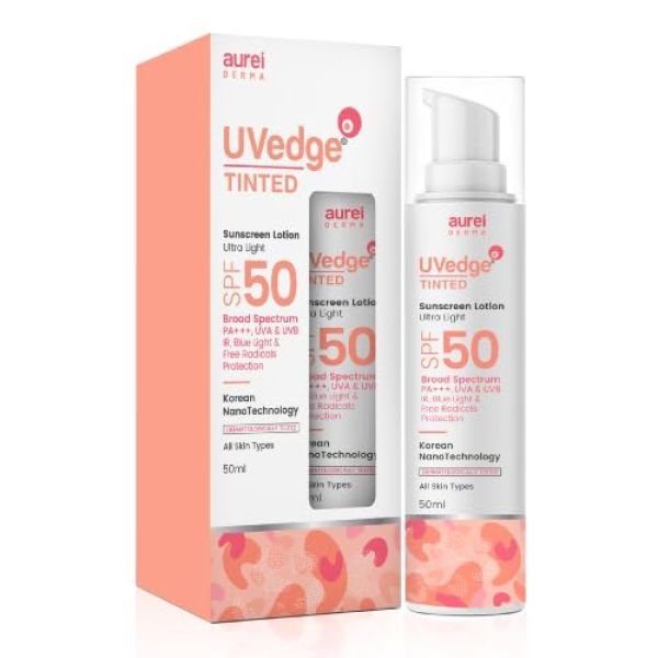 uvedge tinted ultra light sunscreen lotion 50ml sunscreen